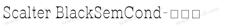 Scalter BlackSemCond字体转换